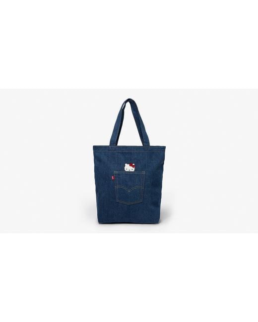 x Hello Kitty Denim Pocket Tote Bag Azul Levi's de color Azul | Lyst