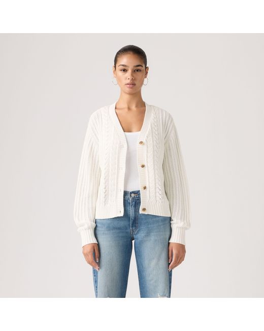 Levi's White Snowflake Cardigan
