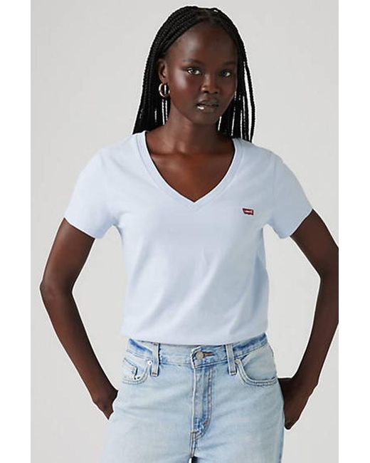 T Shirt Perfect Col V Levi's en coloris White