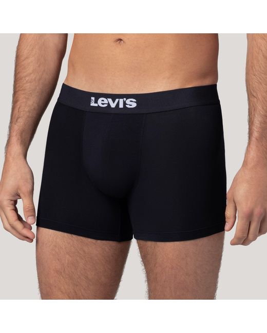 Logo Boxer Brief 2 Pack Levi's de hombre de color Black