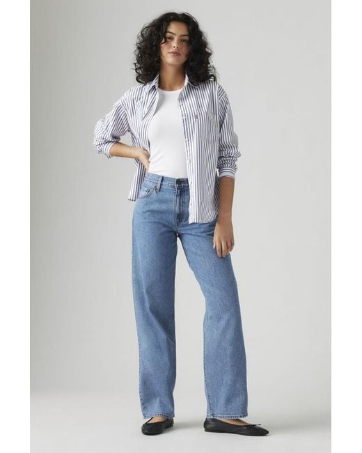Levi's Blue Baggy Dad Jeans