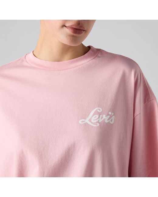 Graphic Short Stack Tee Levi's de color Pink