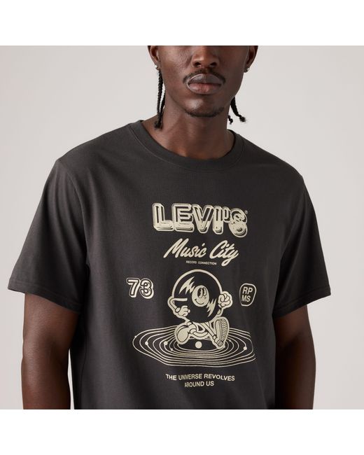 Levi's Black Relaxed Fit Graphic Tee for men