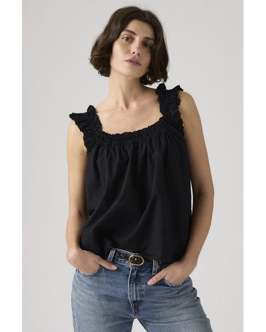 Blusa De Algodón Meg Levi's de color Black