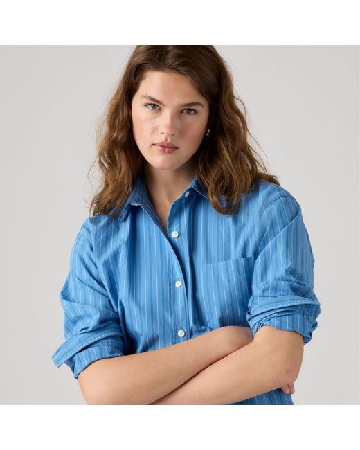 Levi's Blue Harlie Boyfriend Shirt