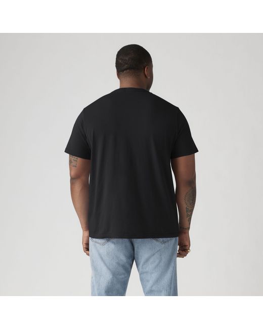 Levi's Original Housemark T Shirt (Big & Tall) in het Black voor heren