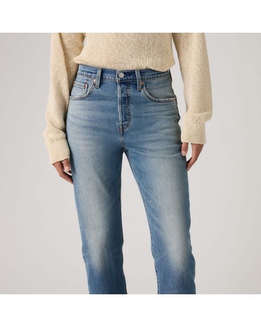 Levi's Blue Cropped 501 Original Jeans A8746-0005