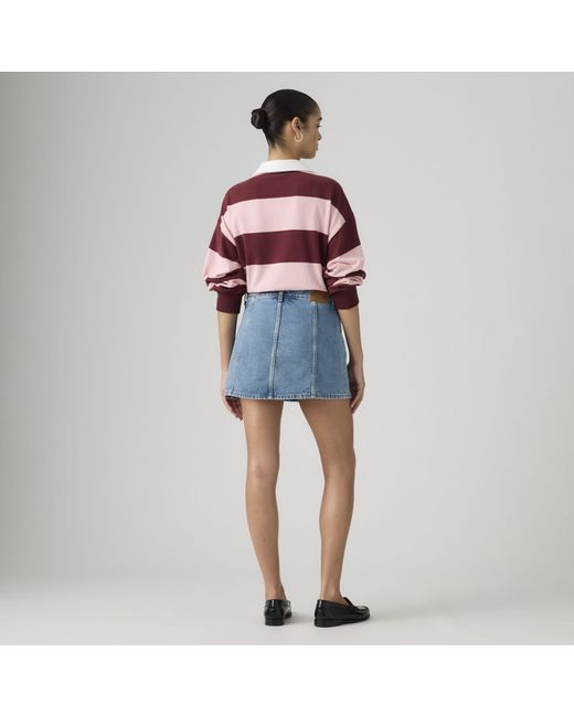 Levi's Skort Met Knoopsluiting Vooraan in het Blue