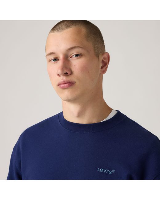 Levi's Blue Authentic Crewneck Sweatshirt for men