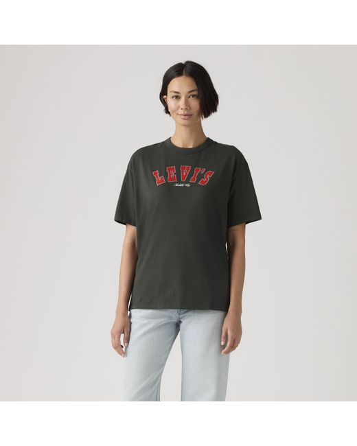 Levi's Tabor T Shirt Met Print in het Black
