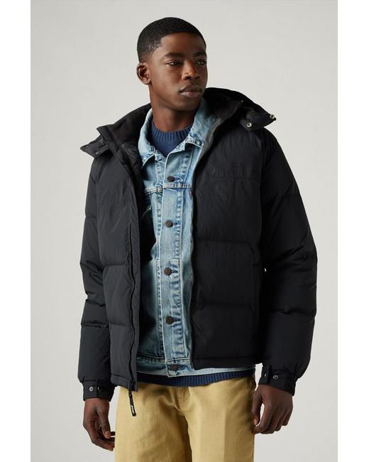 Levi's Black Rockridge Short Puffer for men