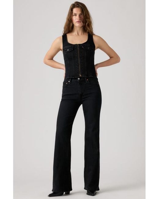 Levi's Blue Ribcage Flare Jeans