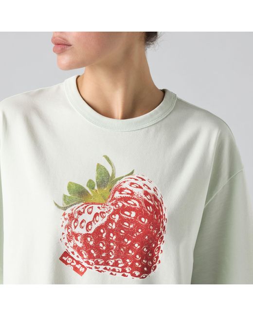 Levi's White Graphic Tabor Tee