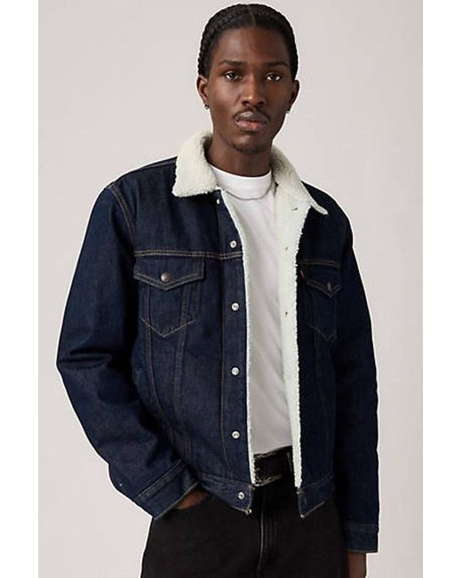 Giacca Sherpa Trucker Type Iii di Levi's in Blue da Uomo