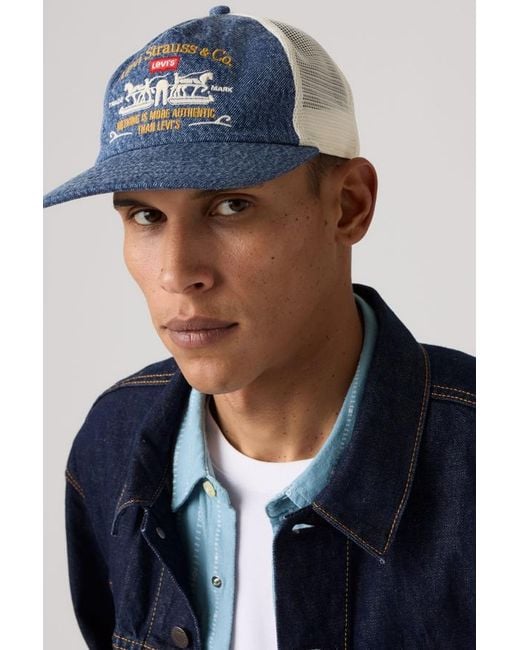 Levi's Blue Saddleman Trucker Cap for men