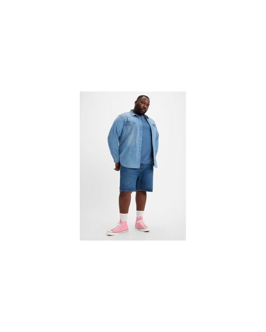 Pantalones cortos con dobladillo 501® (tallas grandes) Levi's de hombre de color Black