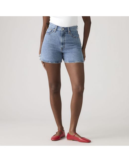 Levi's Blue Cinch Mid Thigh Shorts