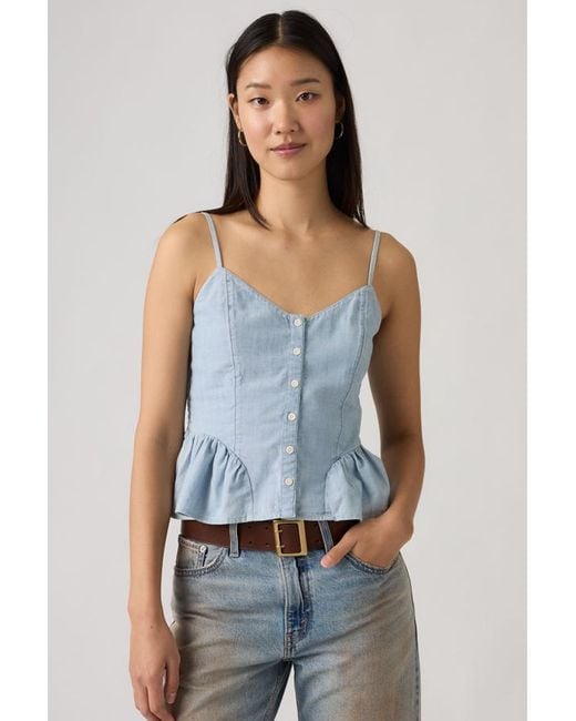 Levi's Gray Monet Sleeveless Blouse