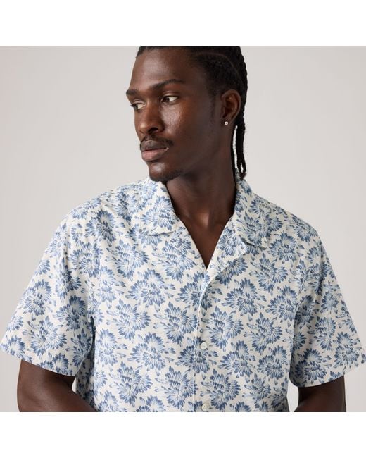 Levi's Gray Sunset Camp Standard Fit Lightweight Shirt for men