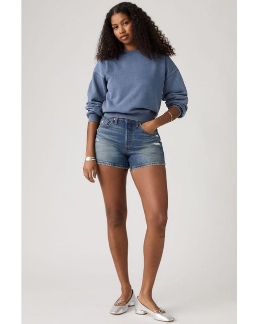 Levi's Blue 501 Curve Shorts
