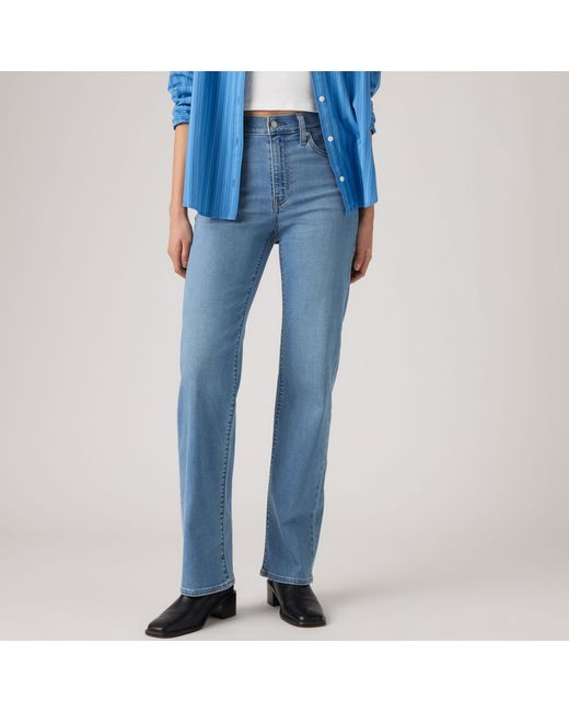 Levi's Blue 723 High Rise Straight Jeans