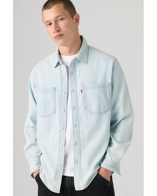 Levi's Blue Mariposa Worker Shirt for men