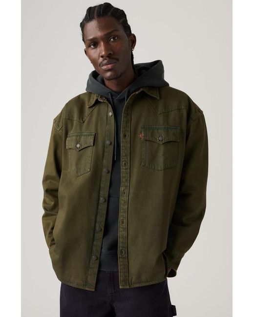 Levi's Green Denamore Western Overshirt for men