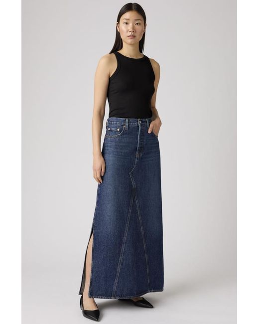 Levi's Blue Iconic Long Skirt