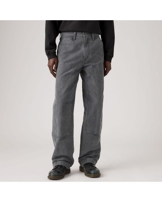 Levi's Gray 568 Loose Straight Double Knee Carpenter Pants for men