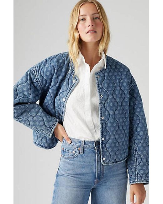 Levi's Rumer Quilted Liner Jack in het Blue