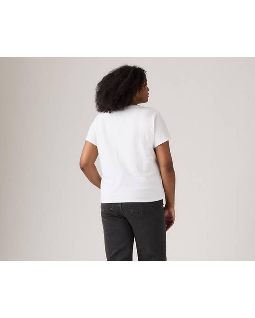 T Shirt Con Logo Perfect (Taglie Forti) di Levi's in White