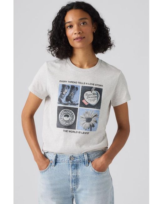 Levi's The Perfect Tee in het White