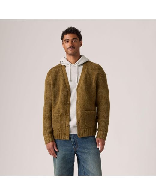 Levi's Mammoth Cardigan in het Natural voor heren