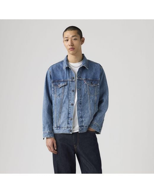 Levi's Relaxed Trucker Jacket in het Blue voor heren