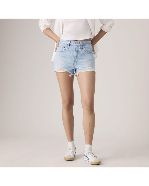 Levi's Blue Luxor Heat 501 Original Womens Short