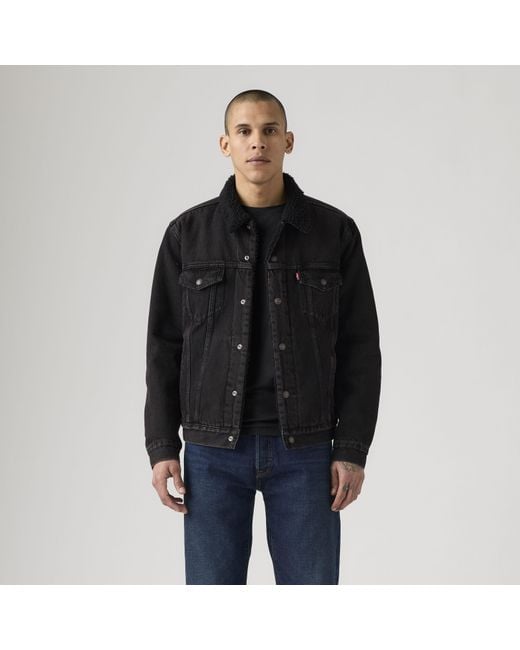 Levi's Black Type Iii Sherpa Trucker Jacket for men