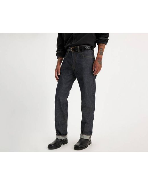 Levi's 501 Original Shrink To Fit Selvedge Jeans in Black for Men