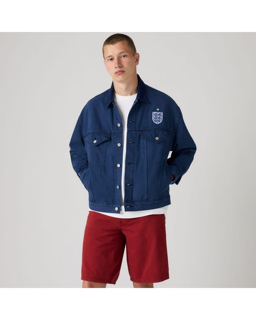 Levi's Blue England Football Type Iii Trucker Jacket for men