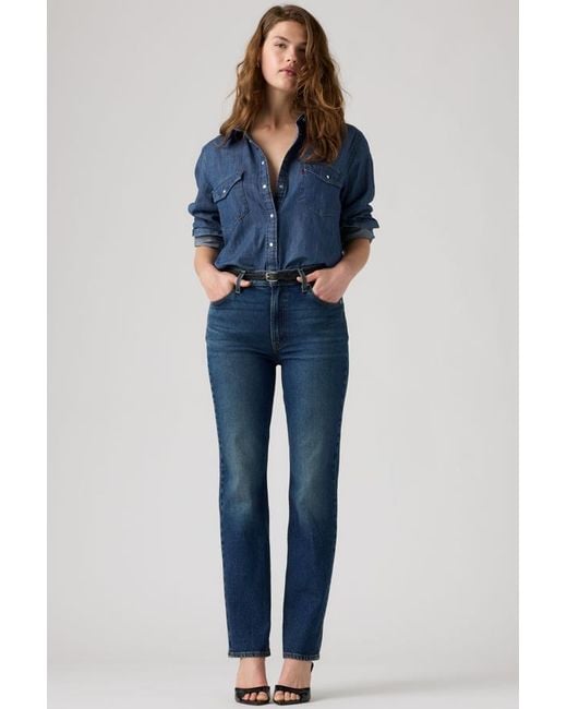 Levi's Blue Ribcage Slim Jeans