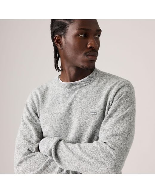 Levi's Gray Lightweight Housemark Sweater for men