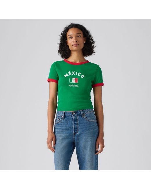 Mexico Ringer Tee Levi's de color Green