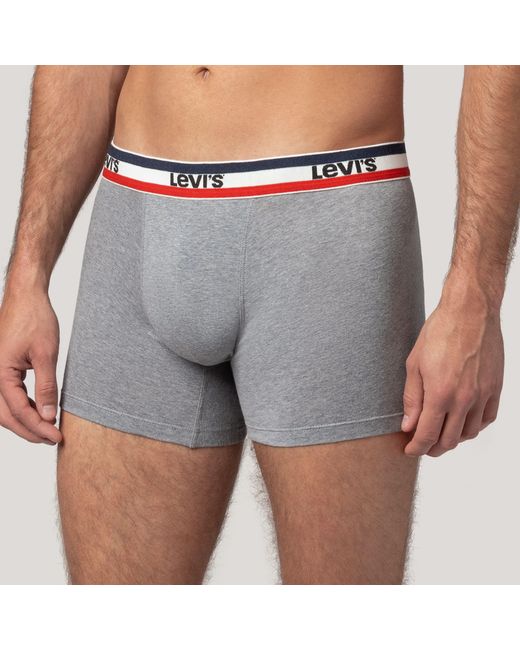Levi's Gray Repeat Logo Boxer Brief 2 Pack for men