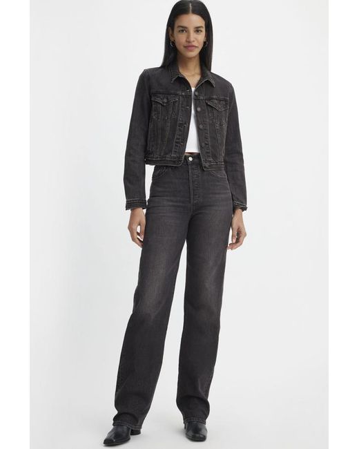 Levi's Black Ribcage Full Length Jeans