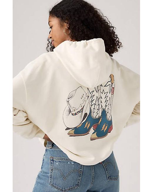 Levi's White Graphic Leo Hoodie