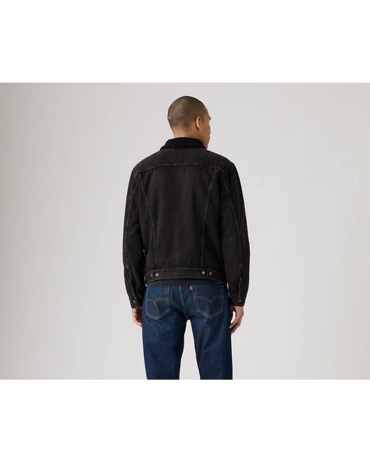 Trucker Jacket Type Iii Sherpa Levi's de hombre de color Black