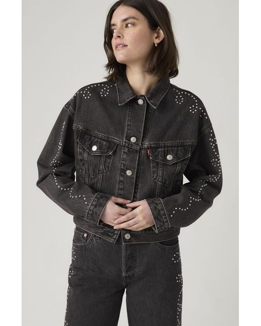 Levi's Black Bejeweled 90S Trucker Jacket