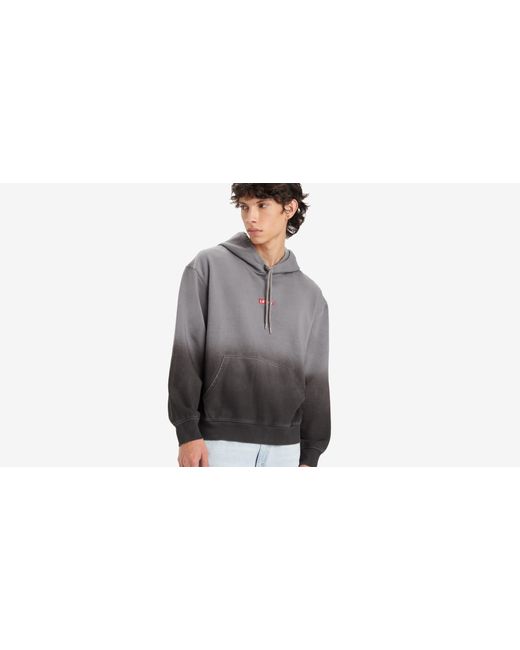 Levi's Black Relaxed Baby Tab Hoodie for men