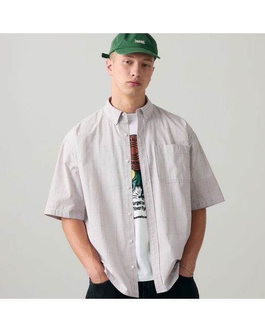 Levi's White Short Sleeve Roam Loose Lightweight Shirt for men