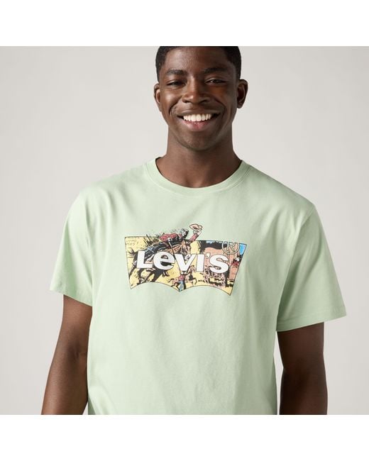 Levi's Green Relaxed Fit Graphic Tee for men