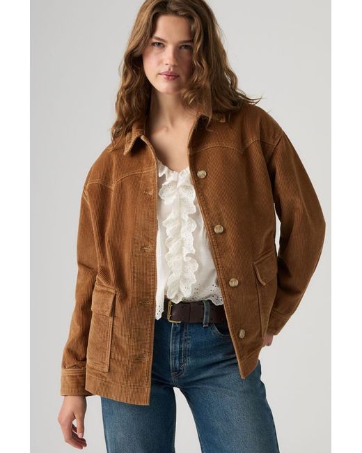 Levi's Corduroy Demi Shacket in het Brown
